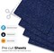 Glitter Heat Transfer Vinyl, HTV Iron On Vinyl (Pack of 4 Sheets), for T Shirts Sports Clothing Other Garments & Fabrics, Easy to Cut Press & Apply Blue Glitter Ironon Vinyl (Navy Blue)